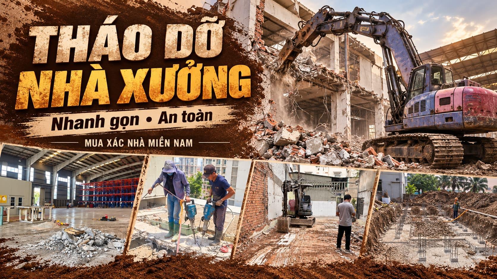 Dịch Vụ Tháo Dỡ Nhà Xưởng MUA XÁC NHÀ MIỀN NAM