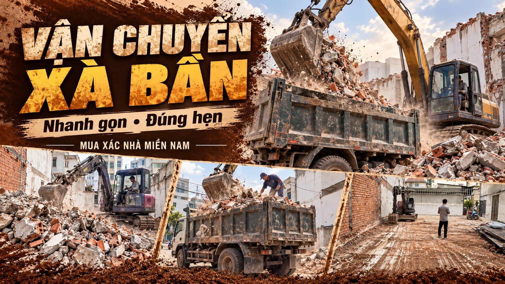 Dịch Vụ Thu Gom, Vận Chuyển Xà Bần MUA XÁC NHÀ MIỀN NAM